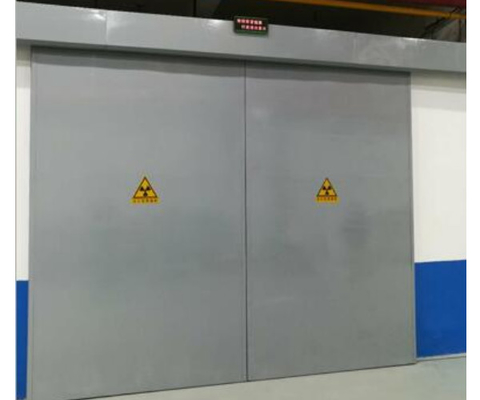 Дверь защиты от радиации с неопреном или силиконовым уплотнением высотой 1700-2300 мм и порошковым покрытием или отделкой из нержавеющей стали